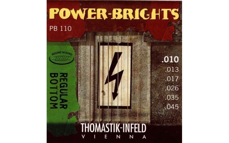 Thomastik PB110 Power-Brights Regular Bottom Комплект струн для электрогитары, 10-45