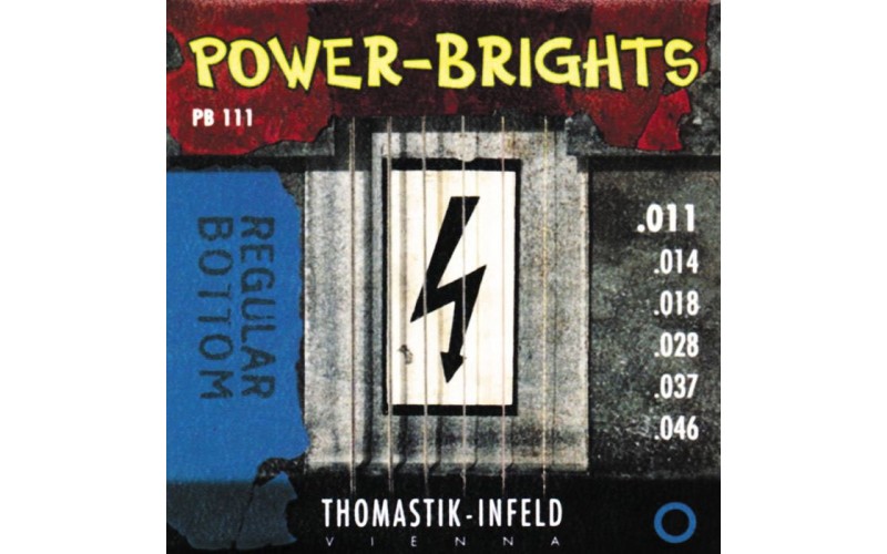 Thomastik PB111 Power-Brights Regular Bottom Комплект струн для электрогитары, 11-46