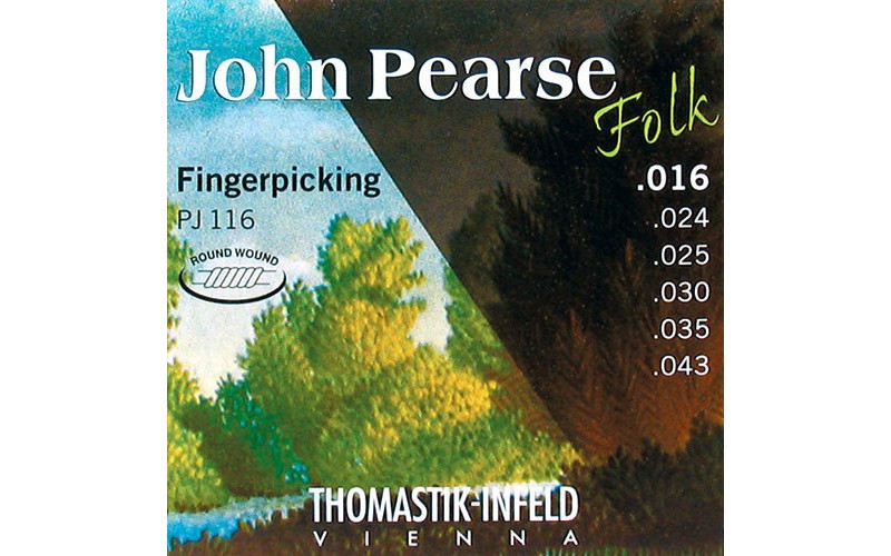 Thomastik PJ116 John Pearse Комплект струн для акустической гитары, нейлон, 016-043