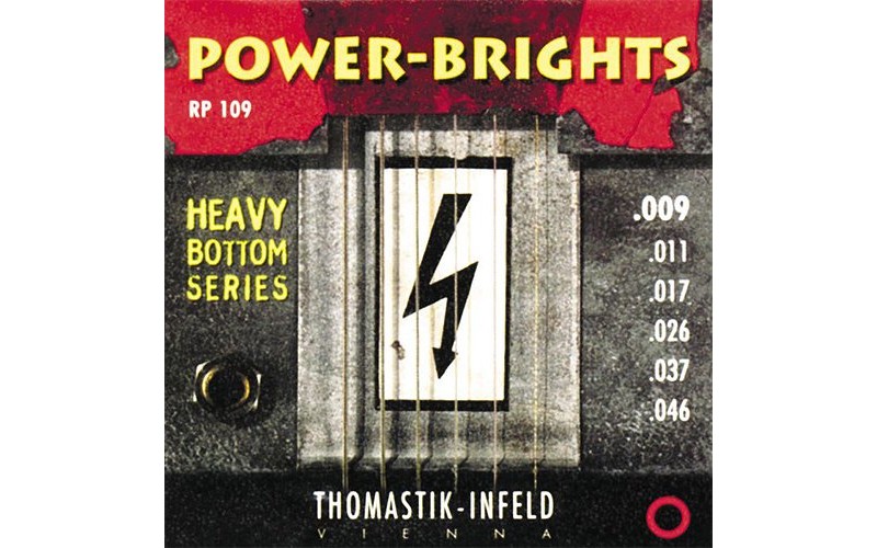 Thomastik RP109 Power-Brights Heavy Bottom Комплект струн для электрогитары, 9-46