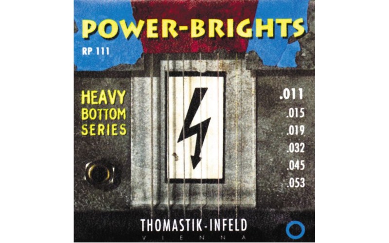 Thomastik RP111 Power-Brights Heavy Bottom Комплект струн для электрогитары, 11-53