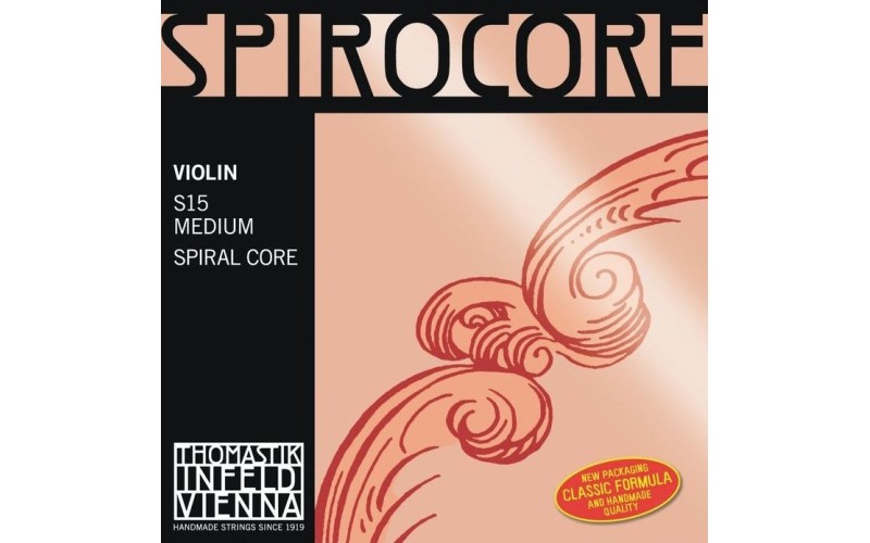 THOMASTIK S15 Spirocore Комплект струн для скрипки размером 4/4, среднее натяжение