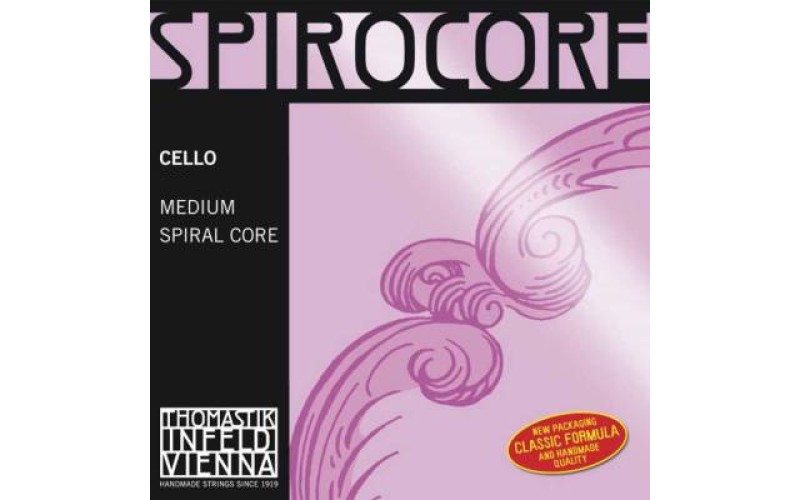 Thomastik S25 Spirocore Отдельная струна А/Ля для виолончели размером 4/4, среднее натяжение