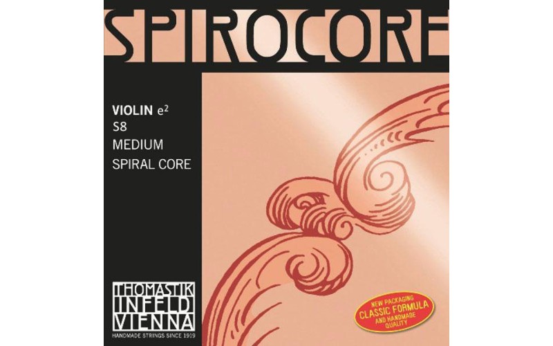 Thomastik S8 Spirocore Отдельная струна Е/Ми для скрипки, размером 4/4, среднее натяжение