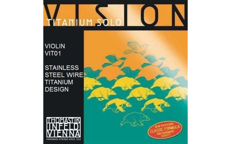 Thomastik VIT01 Vision Titanium Отдельная струна E/Ми для скрипки размером 4/4, среднее натяжение