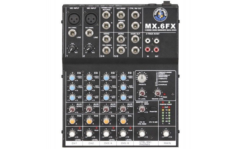 TOPP PRO MX6 FX компактный микшер