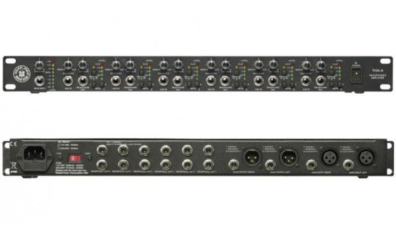 TOPP PRO THA-6 - 6-и канальный усилитель для наушников, 1U