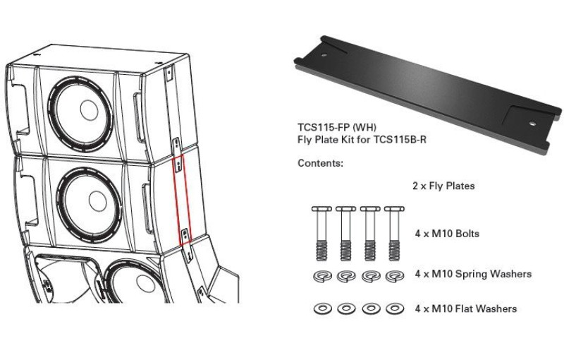 Turbosound ATHENS TCS115-FP комплект пластин для крепления 