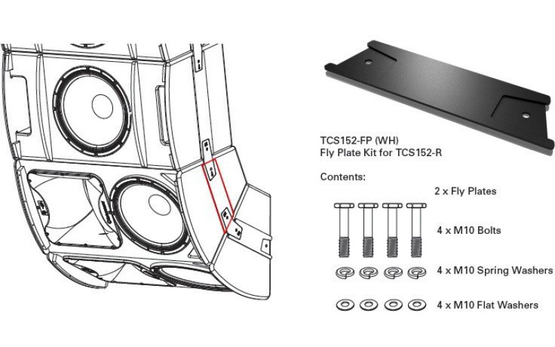 Turbosound ATHENS TCS152-FP комплект пластин для крепления