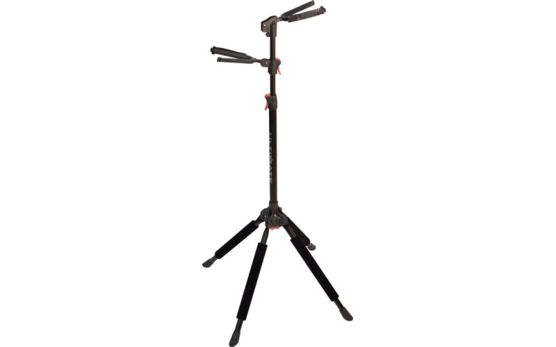 Ultimate Support GS-102 стойка гитарная двойная, c регулируемой высотой захвата грифов, черная