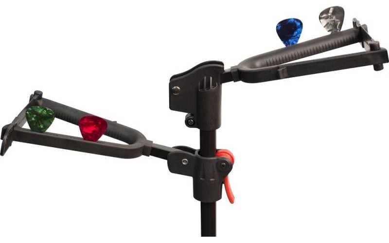 Ultimate Support GS-102 стойка гитарная двойная, c регулируемой высотой захвата грифов, черная