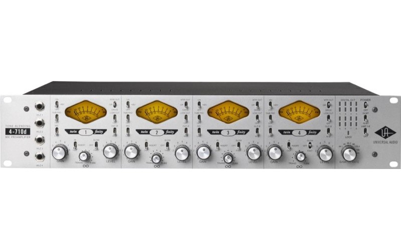 Universal Audio 4-710d 4-х канальный гибридный предусилитель с 8-канальным АЦП