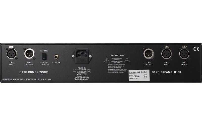 Universal Audio 6176 Одноканальный ламповый предусилитель с компрессором-лимитером