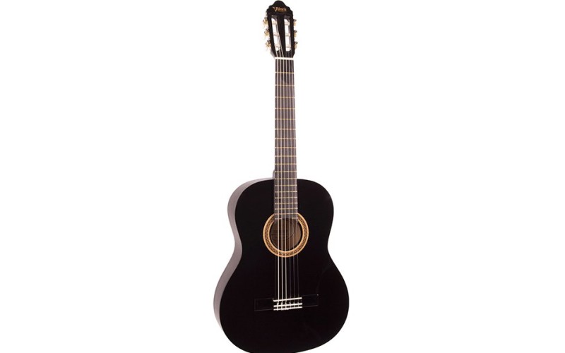 Valencia VC104BK Гитара классическая, деки и обечайка: липа, гриф: клен, накладка грифа и нижний пор