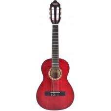 VALENCIA VC201 TWR классическая гитара, размер 1/4, цвет trans. wine red