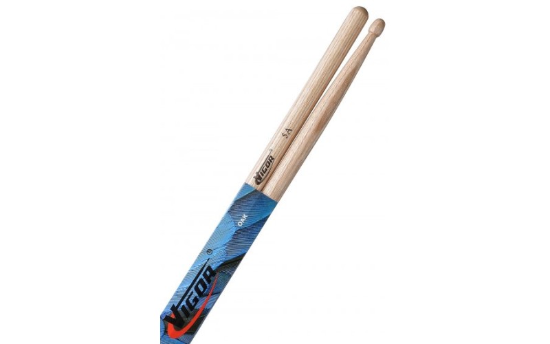 VIGOR 5A ДУБ Барабанные палочки, диаметр 15 мм, длина 406 мм, наконечник Oval