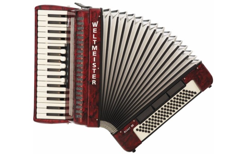 WELTMEISTER Achat RD 34/80/III/5/3  - аккордеон, ремни и футляр в комплекте