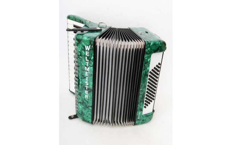 Weltmeister Kristall III 60/30 GR Kristall Аккордеон 30/60/III/5, зеленый, с ремнями и чехлом