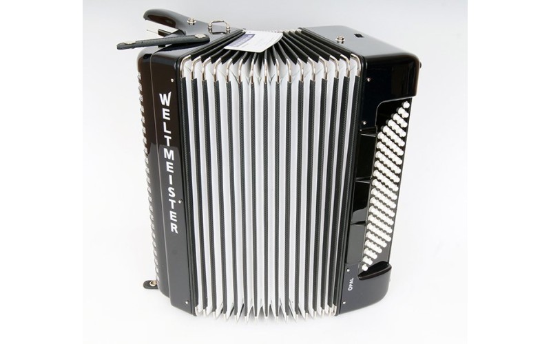 Weltmeister Opal III 96/37 BK Opal Аккордеон 37/96/III/7/3, черный, с ремнями и чехлом