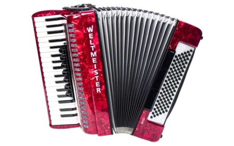 Weltmeister Opal III 96/37 RD Opal Аккордеон 37/96/III/7/3, красный, с ремнями и чехлом