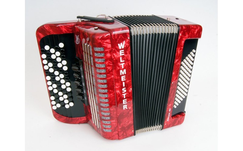 Weltmeister Romance 603 III 72/60 RD Romance 603 Аккордеон кнопочный 60/72/III/5, красный