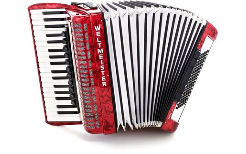 WELTMEISTER Topas IV 96/37 RD Topas IV Аккордеон 37/96/IV/11/5, красный, с ремнями и чехлом