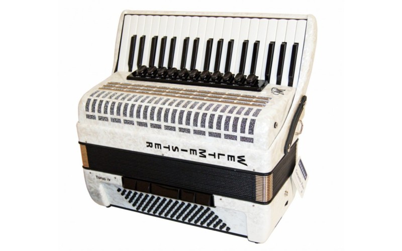Weltmeister Topas IV 96/37 WH Topas IV Аккордеон 37/96/IV/11/5, белый, с ремнями и чехлом