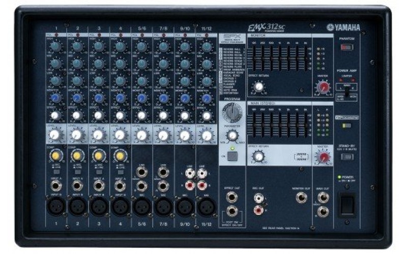 YAMAHA EMX312SC микшерный пульт с усилителем 2x300 Вт