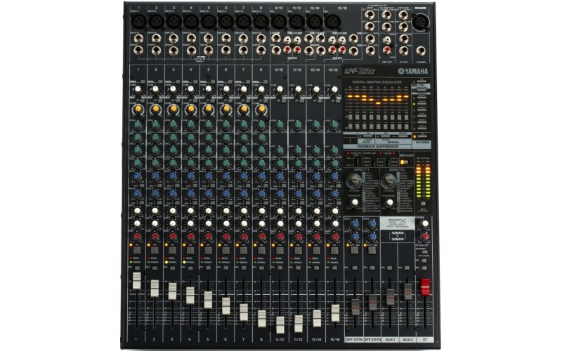 YAMAHA EMX5016CF активный микшерный пульт 2х500 Вт/4 Ом, 2х320 Вт/8 Ом