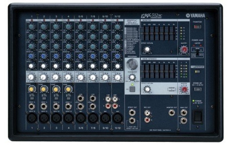 YAMAHA EMX512SC микшерный пульт с усилителем 2x500 Вт