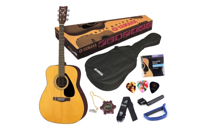 YAMAHA F310P Natural гитарный комплект акустическая гитара Yamaha F310, чехол, набор аксессуаров