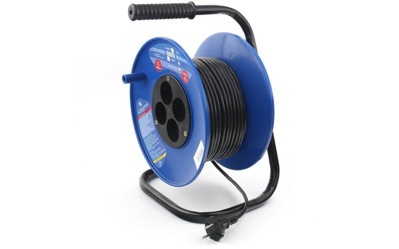 Электрическая мануфактура PC-L4-K-20 PowerCube Удлинитель на катушке 6А/1,3 кВт, 4 розетки, 20м