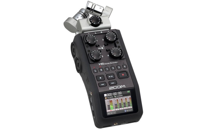 ZOOM H6 - ручной рекордер-портастудия, 4 канала, сменные микрофоны
